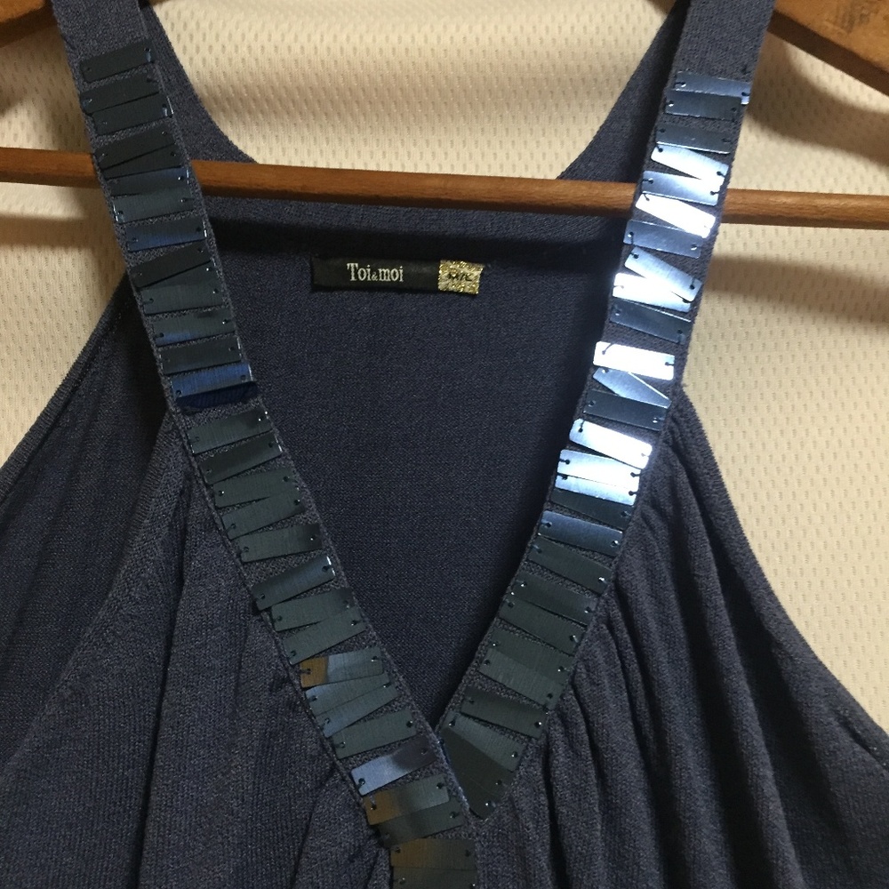 •💥Dressy dark purple v-neck tank💥